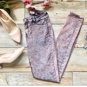 ZARA Trafaluc Pink Denim Jeggings Size 2
